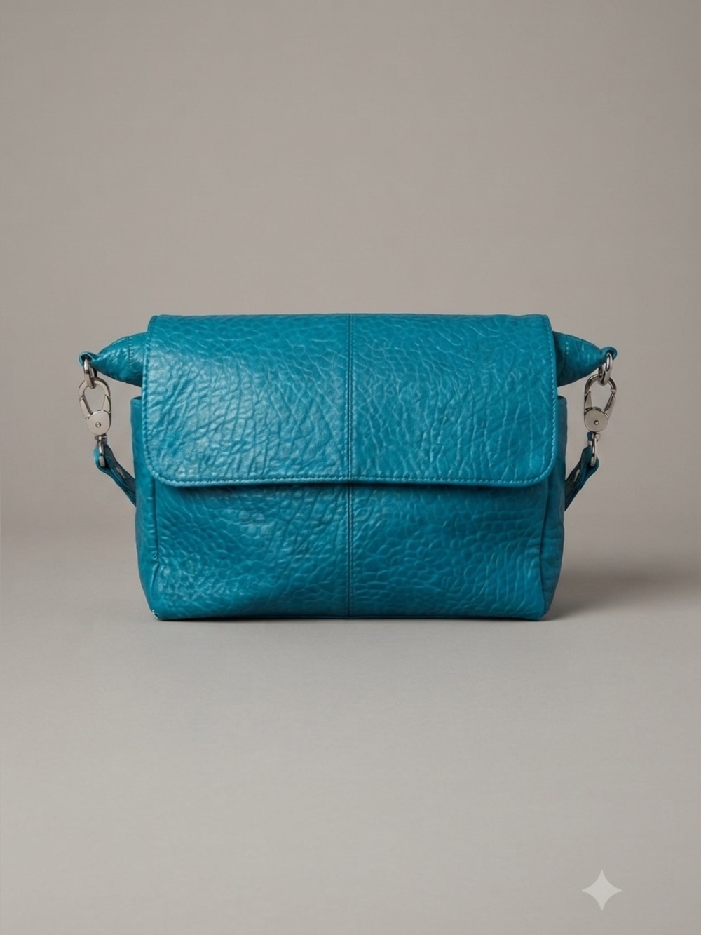 Jewell by Thirty-One Teal Faux Leather Shoulder Bag Purse Magnetic Flap